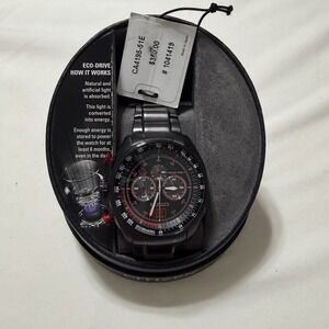 Citizen Eco-Drive CA4195-51E Black Stainless Steel Chronograph Men's Watch /  NW